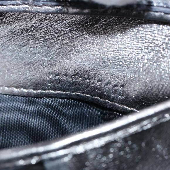 SAINT LAURENT Wallet Leather Silver Auth hk980 - Picture 12 of 16